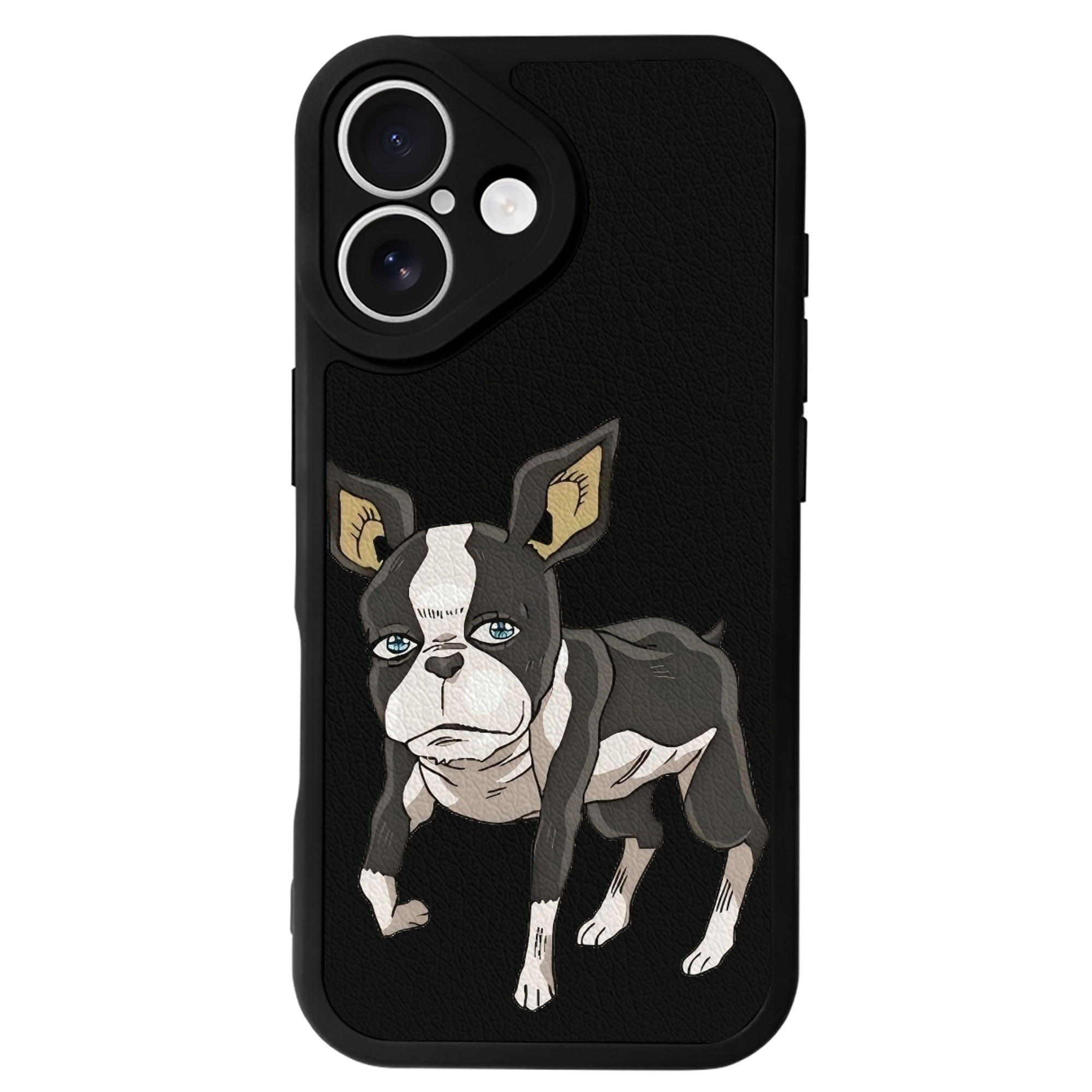（画像用） ジョジョの奇妙な冒険 イギー JoJo's Bizarre Adventure Iggy 【iPhone 16シリーズ対応】シリコンスマホケース（レザー調） 材質：シリコン